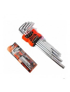 Q Tools 9 Parça Yıldız Torx Uçlu Büyük Boy Alyan Anahtarı Takımı Seti