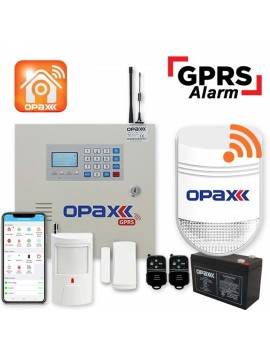 OPAX-2646+BGR-09+ AKÜ GPRS ALARM PANELİ & BGR-09 KABLOSUZ SİRENLİ FULL SET