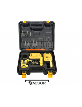 Assur 12V Metal Şanzıman Çift Akülü Bakır Sargı Şarjlı Matkap Akülü Vidalama