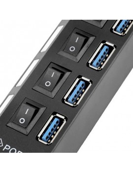 Powermaster PM-11365 4 Port Anahtarlı Usb 3.0 Hub Çoklayıcı 30 Cm Kablolu
