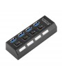 Powermaster PM-11365 4 Port Anahtarlı Usb 3.0 Hub Çoklayıcı 30 Cm Kablolu