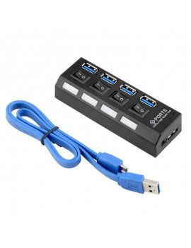 Powermaster PM-11365 4 Port Anahtarlı Usb 3.0 Hub Çoklayıcı 30 Cm Kablolu
